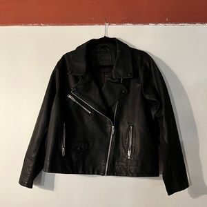BLANK NYC Vegan leather moto jacket 1X, NWOT